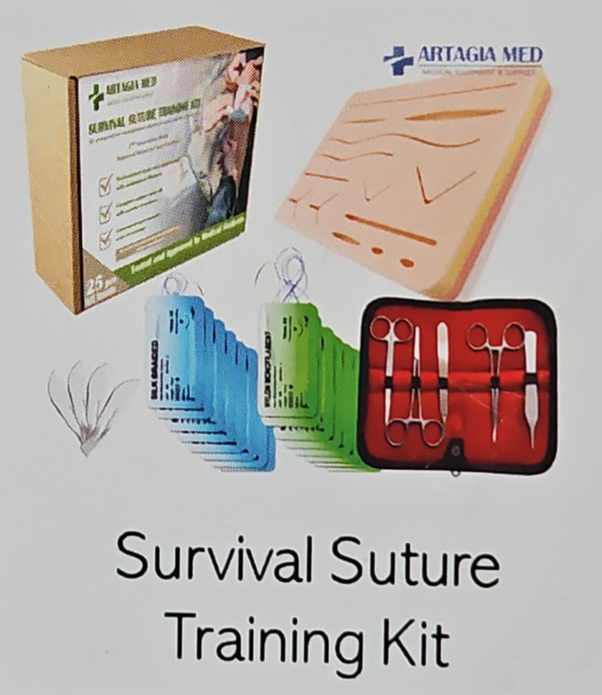 Artagia Med Survival Suture Training Kit – 25 Pieces 2nd Generation Model – NEW
