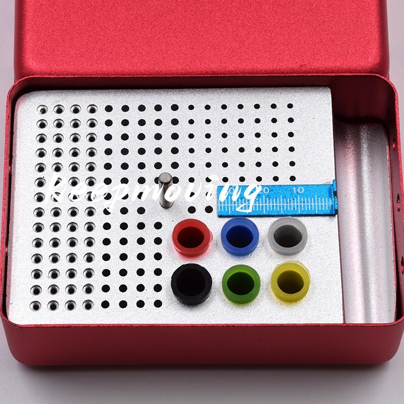 180 Holes Dental Endo Box FG Files Bur Holder Autoclave Organizer Box Ruler