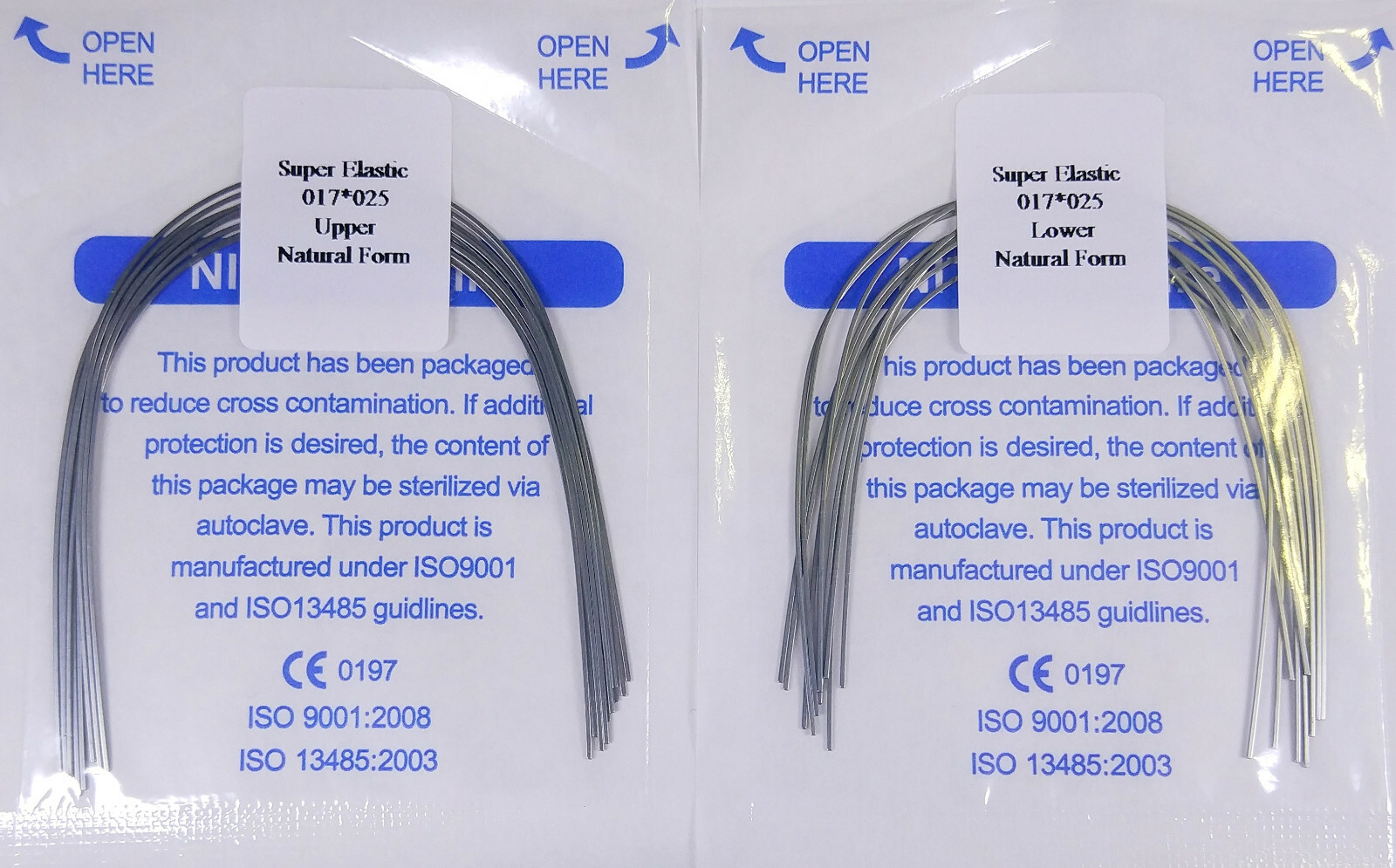 100Pcs Dental Orthodontic Niti Arch Wire Rectangular Round Natural Bracket Brace