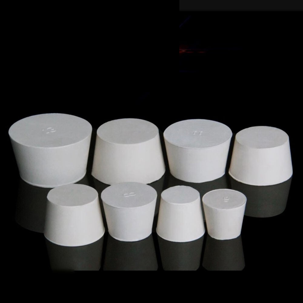 White Rubber Bung Stopper Tapered Plugs Laboratory Solid Stoppers Various Sizes