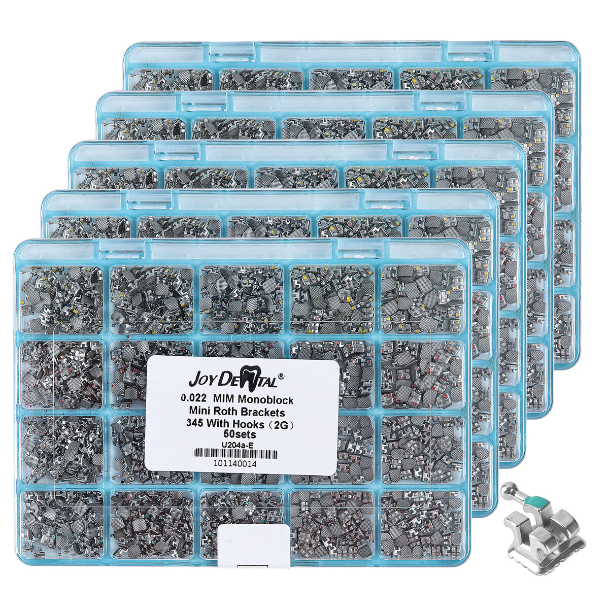 AZDENT Dental Orthodontic Brackets Braces Mini Roth/MBT .022″ 3 4 5 Hooks FDA