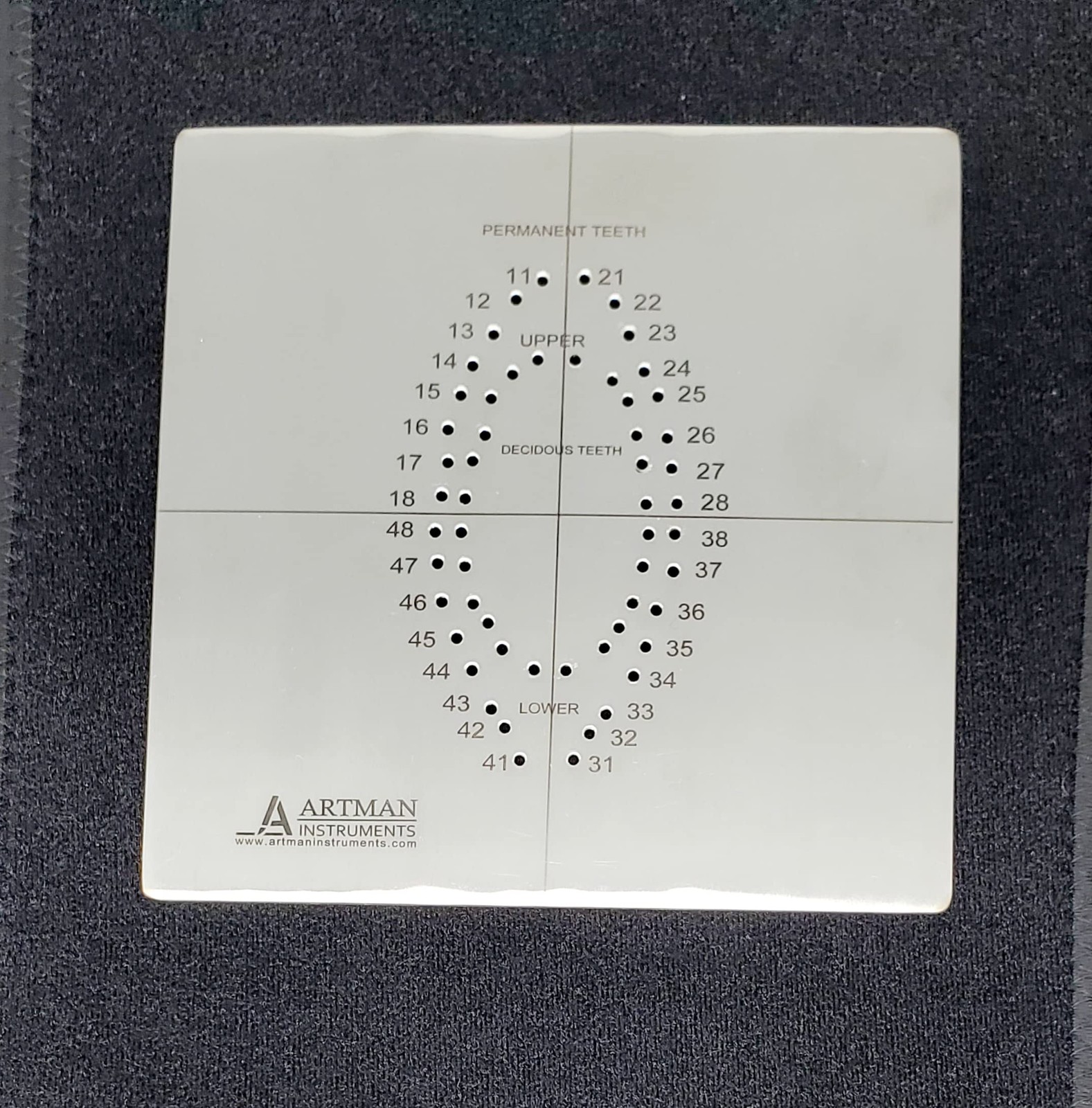 ARTMAN INSTRUMENTS Rubber Dam Template for Hole Punching – Dental Punch…