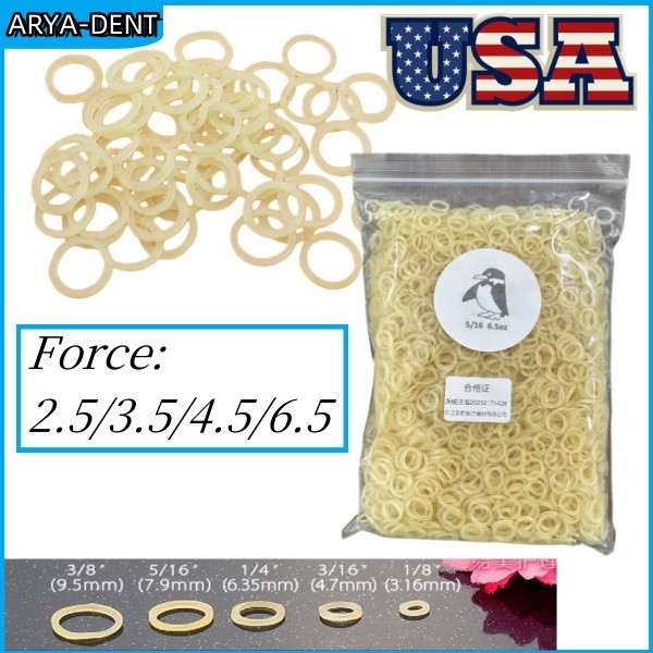 2.5/3.5/4.5/6.5OZ Dental Orthodontic Rubber Bands Elastics Ligature Ties