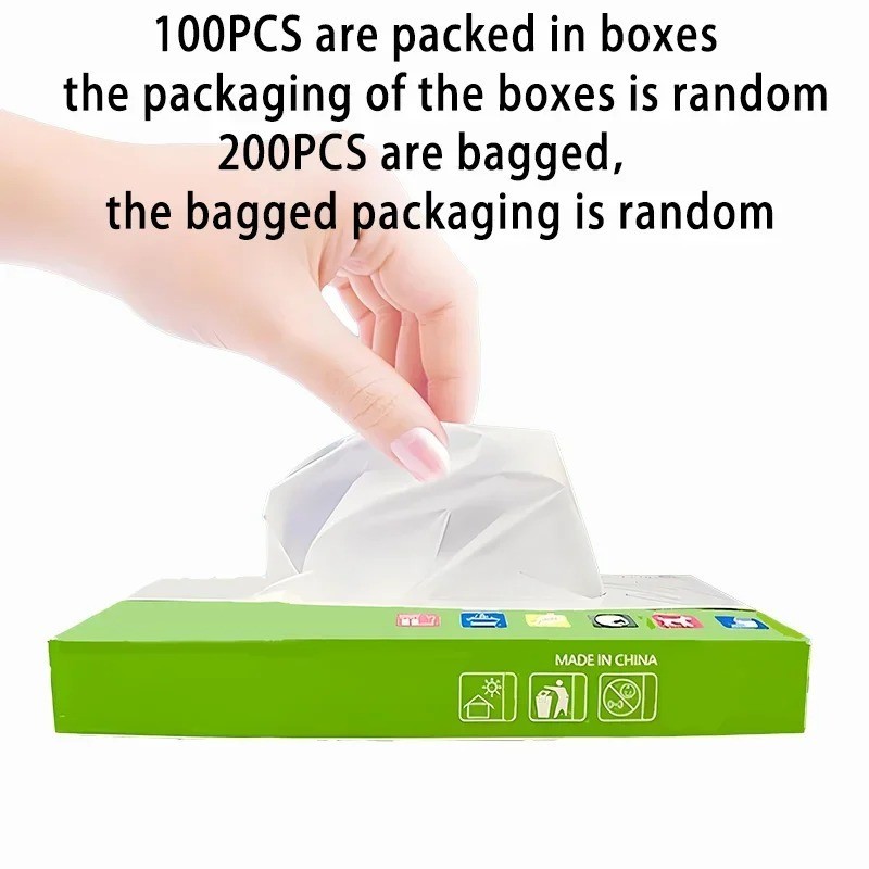 100 PCS Disposable TPE Gloves Powder Free Latex Free Food Safe Cleaning Kitchen