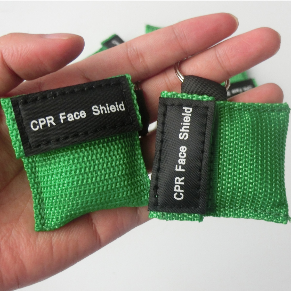 8pcs CPR Printed Nylon Keychain Pouch first aid kit cpr CPR Face Shield