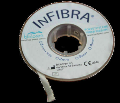Ammdent Infibra Fibre Splint Bioloren Light Cure Glass Fiber Dental 1 mm
