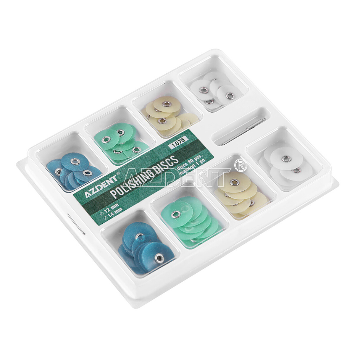5 Kit de Discos de Pulido para Composite Dental 12mm +14 mm 80pcs + Mandril