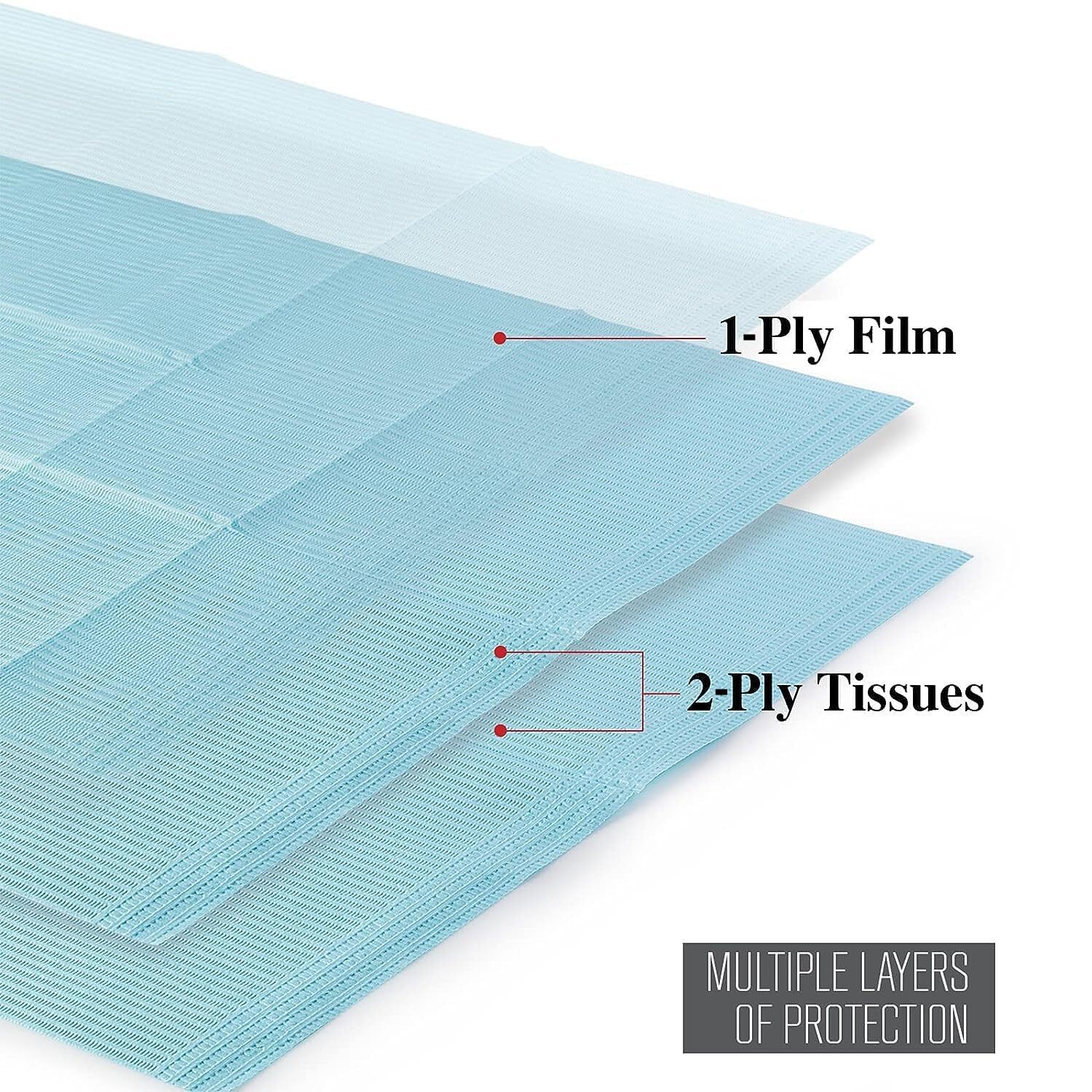 125/PK JMU Disposable Dental Bibs 3 Ply, Medical Tattoo Towels Bibs 13″X18″