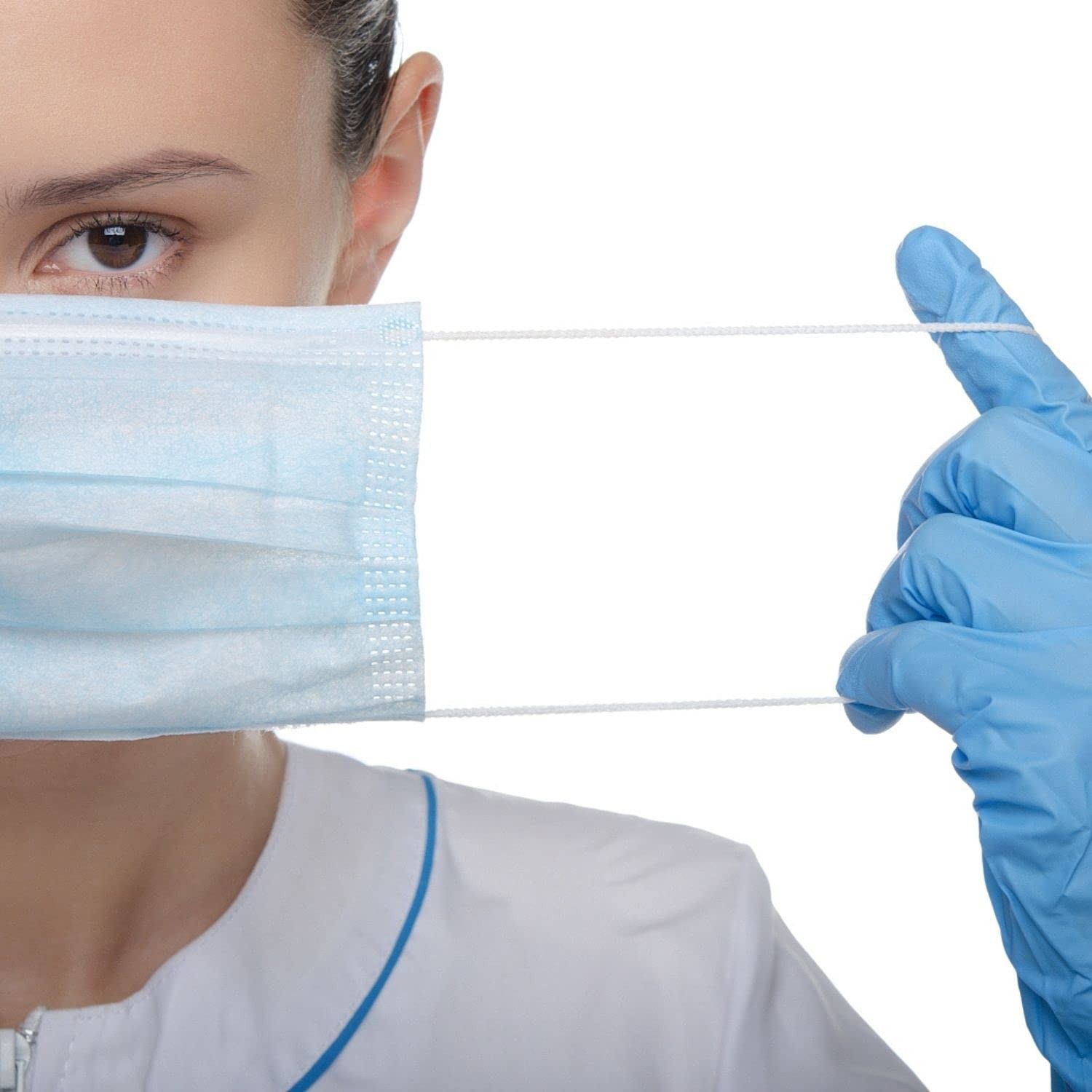 100 Pack Medical Disposable Face Masks for Protection, 3 Layers Safety Face M…