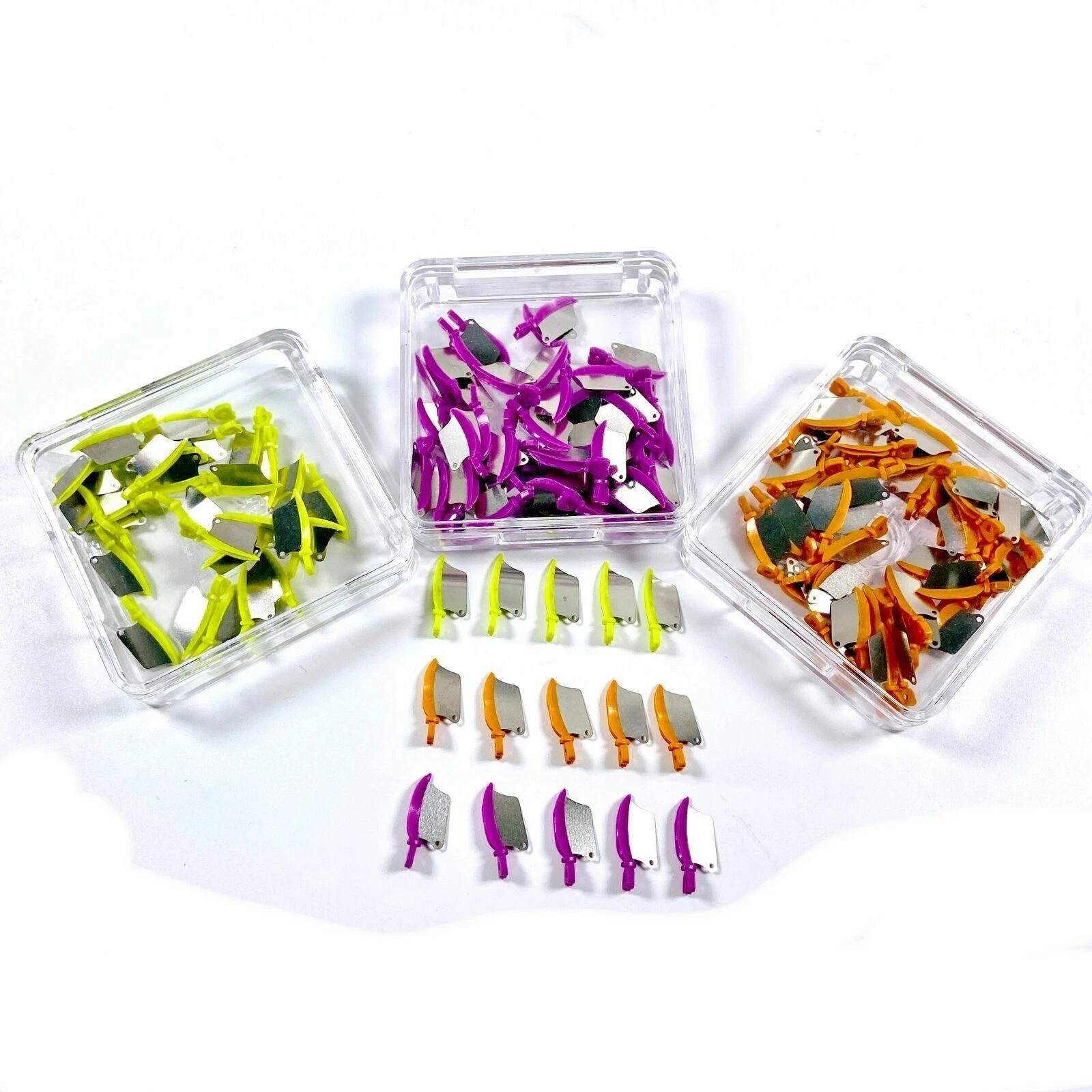 50 Pcs/Box Dental Interproximal Prep Matrix Fender Wedges Guard With Metal L/M/S