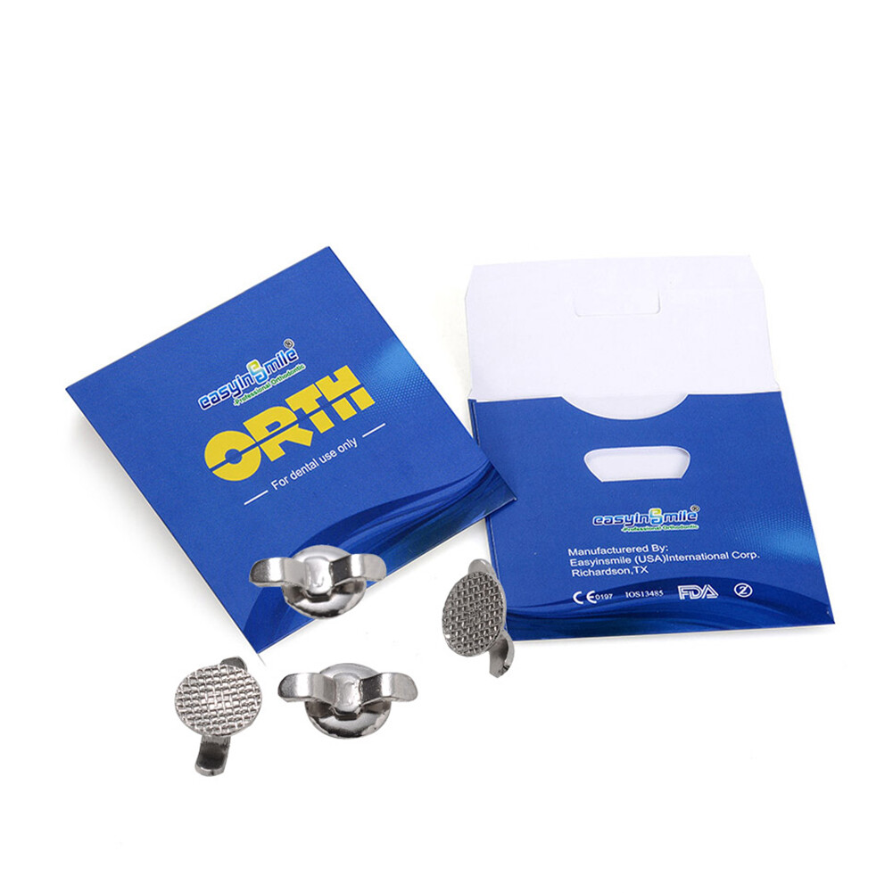 10Pc Dental Orthodontic Lingual Buttons Round MIM Mesh Base Bondable EASYINSMILE