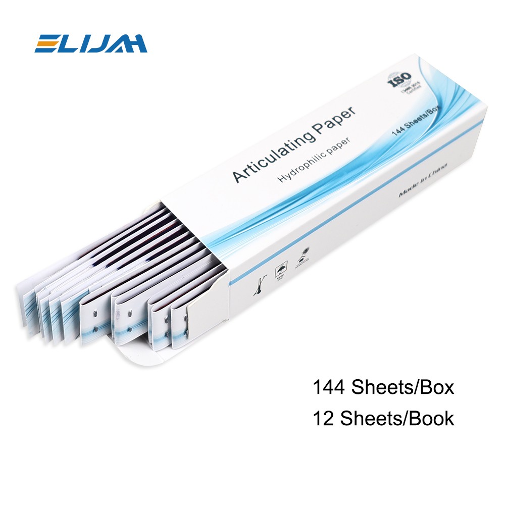 144Sheets/1Box Dental Articulating Paper Lab Products Teeth Care Red/Blue Strips