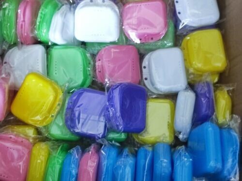 Dental Orthodontic Retainer Denture Storage Box Case Mouthguard Container Colors