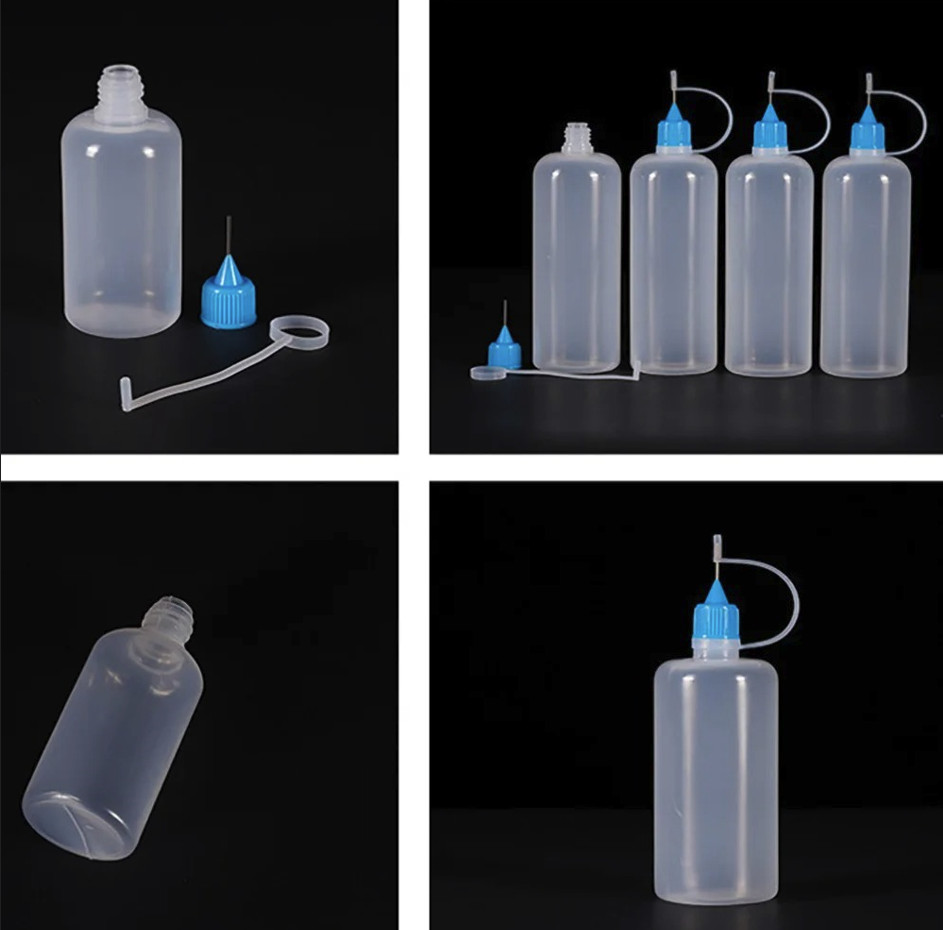 5ml–120ml Plastic Needle Tip Squeeze Bottles Refillable Dropper Oil Glue – NEW