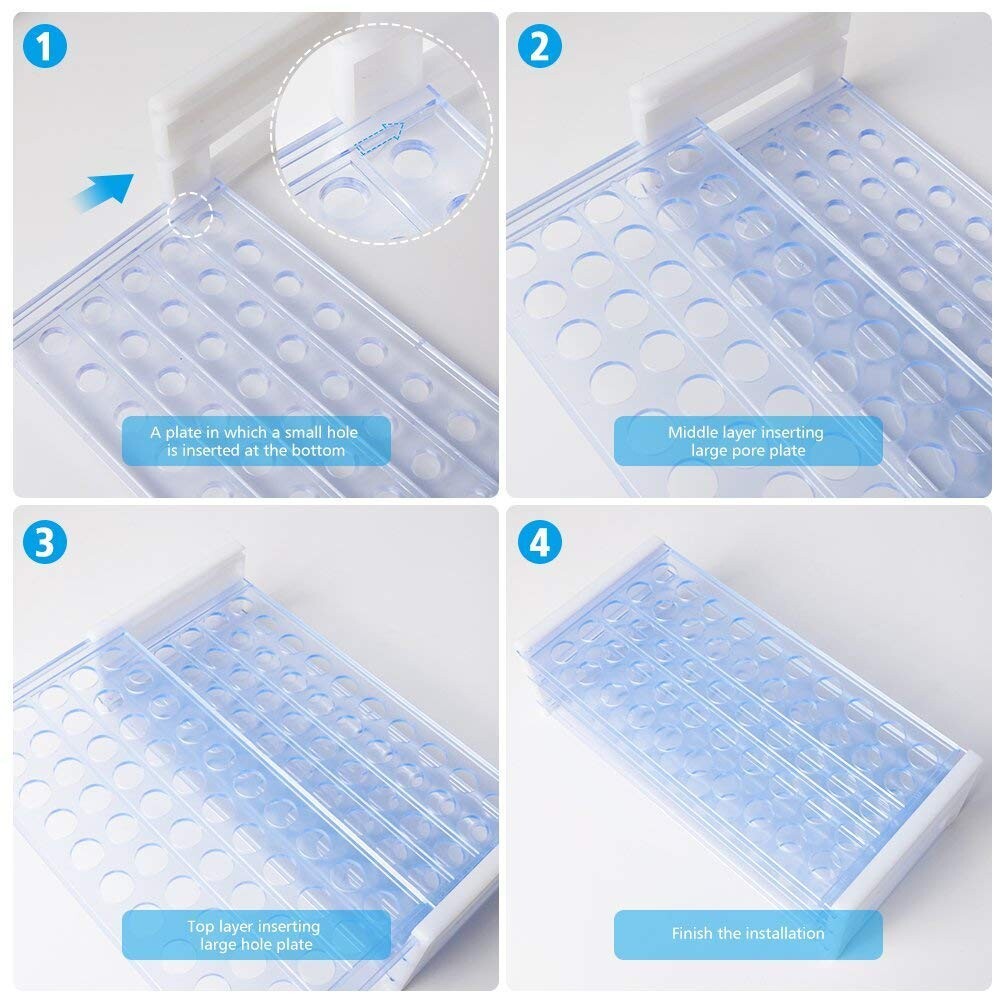 Test Tube Rack, Plastic, 15/18mm, 50 Holes, Karter Scientific 208U6 (Pack 20)