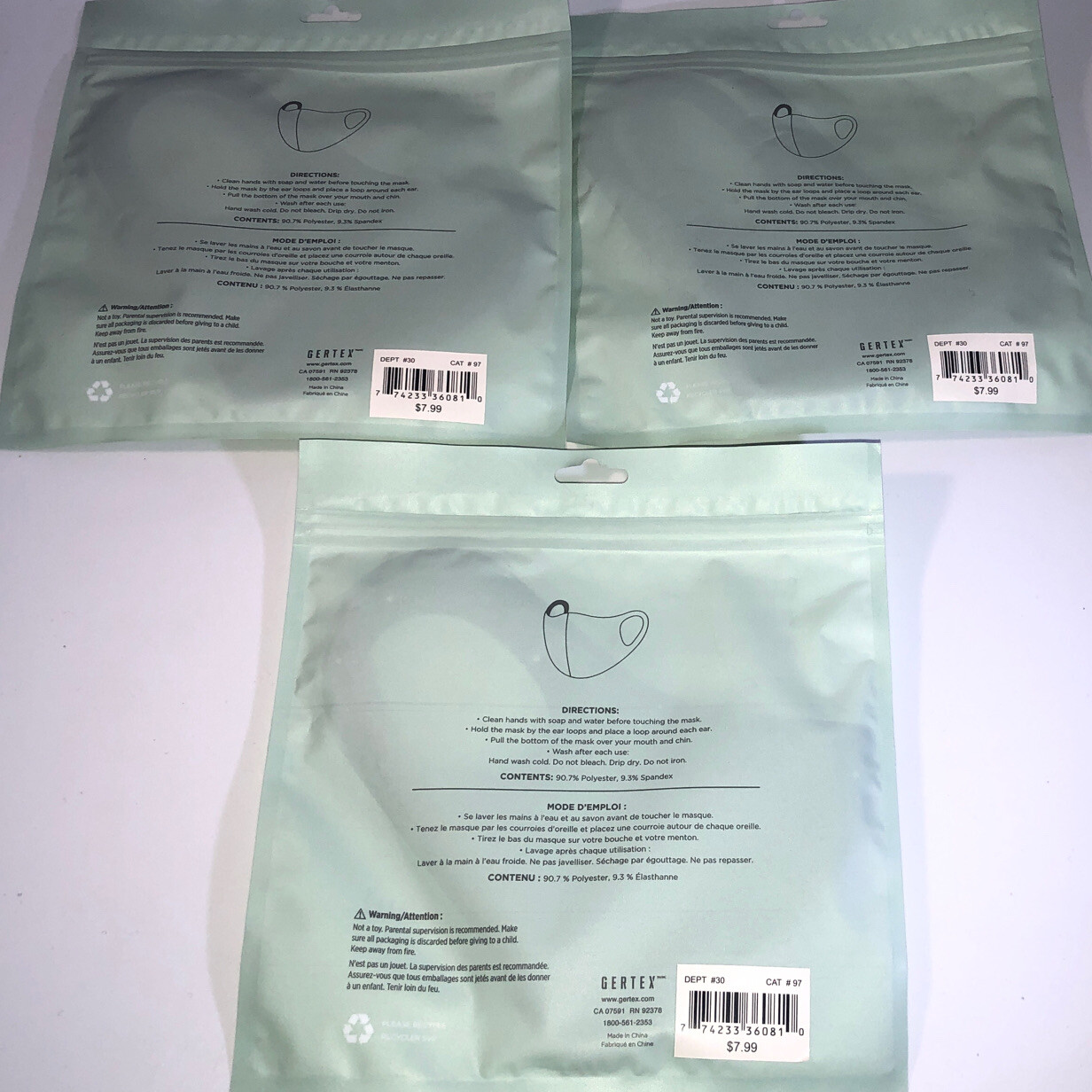 6 Adult Face Masks Black Washable Reusable Breathable(3ea 2Pks)BRAND NEW-SHIP24H