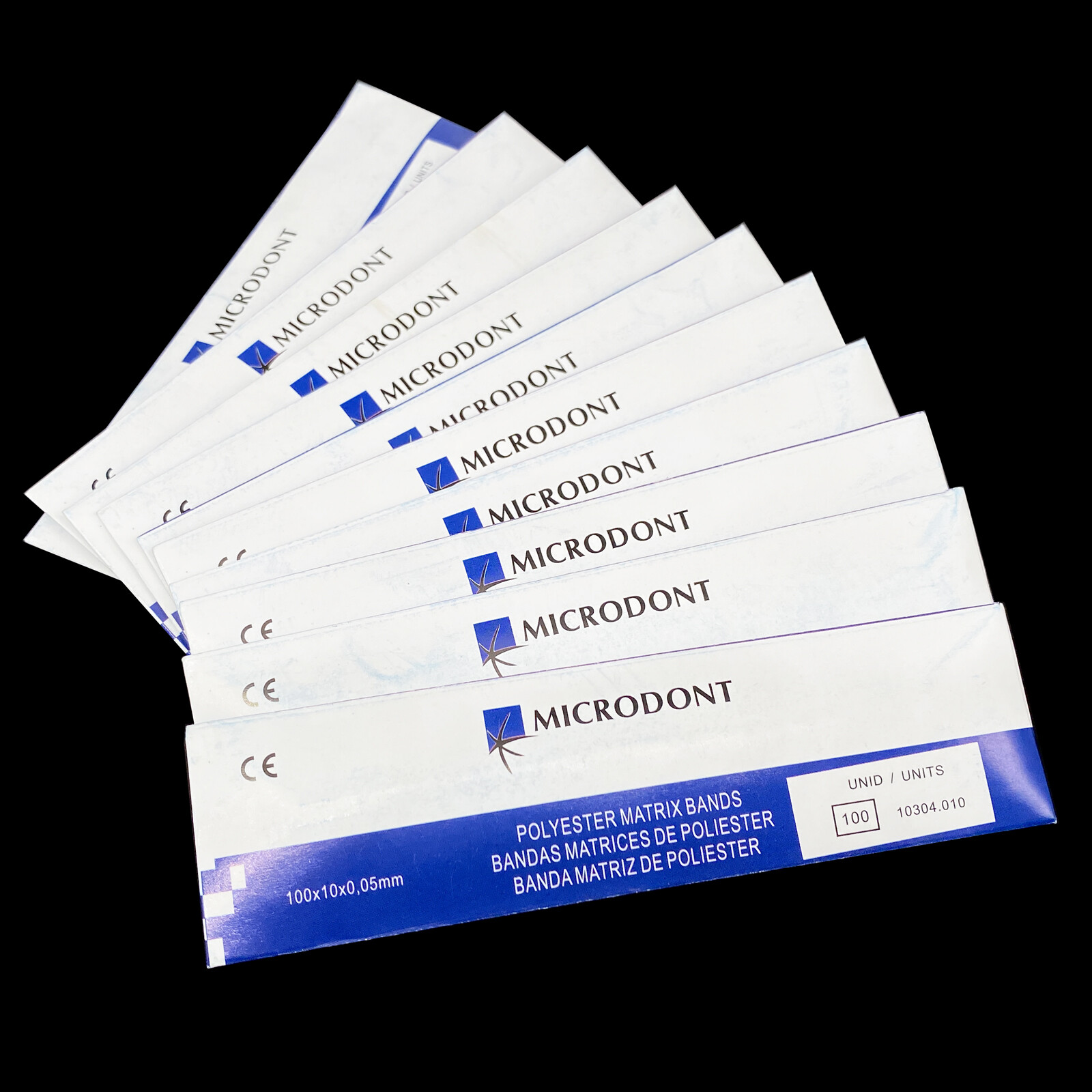 100pcs Dental Transparent Polyester Strip Matrix Bands Contoured Matrices 0.05mm