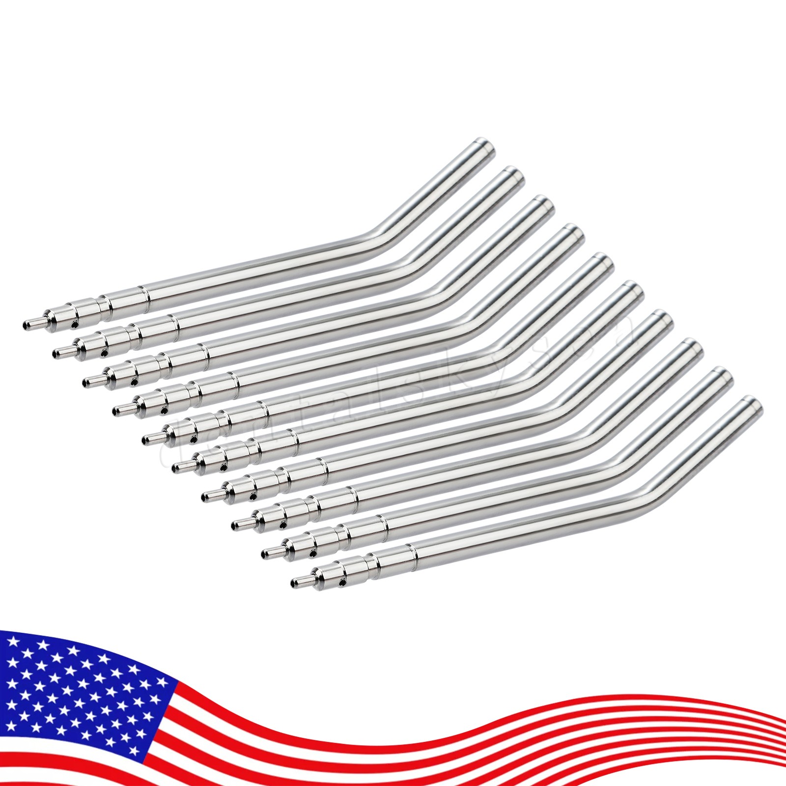 50 Dental Air Water Spray 3 Way Syringe 134℃ Autoclavable Nozzles/Tips/Tubes