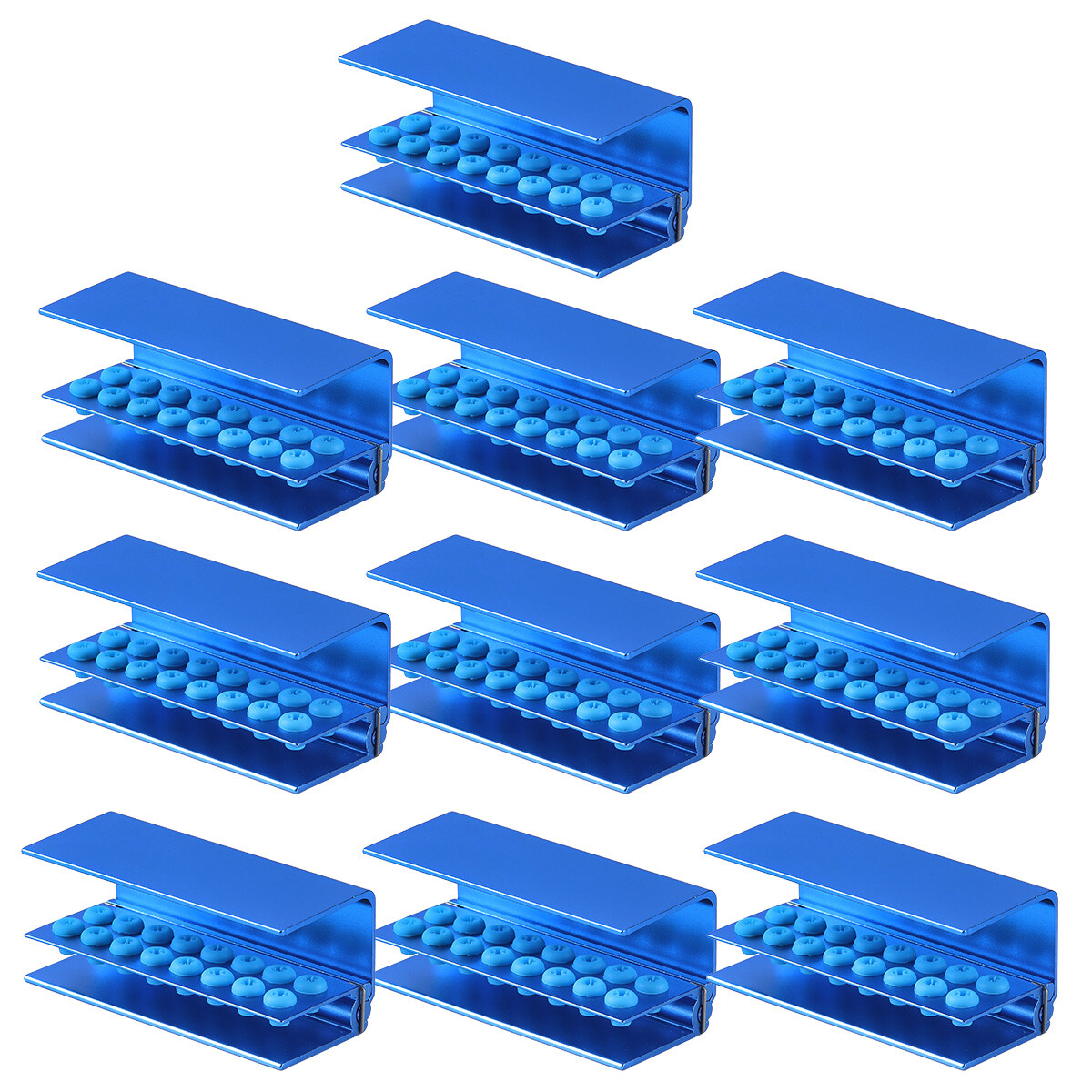AZDENT Dental Burs Holder Block 10 Hole/16 Hole Silicon Cover FG RA Autoclavable