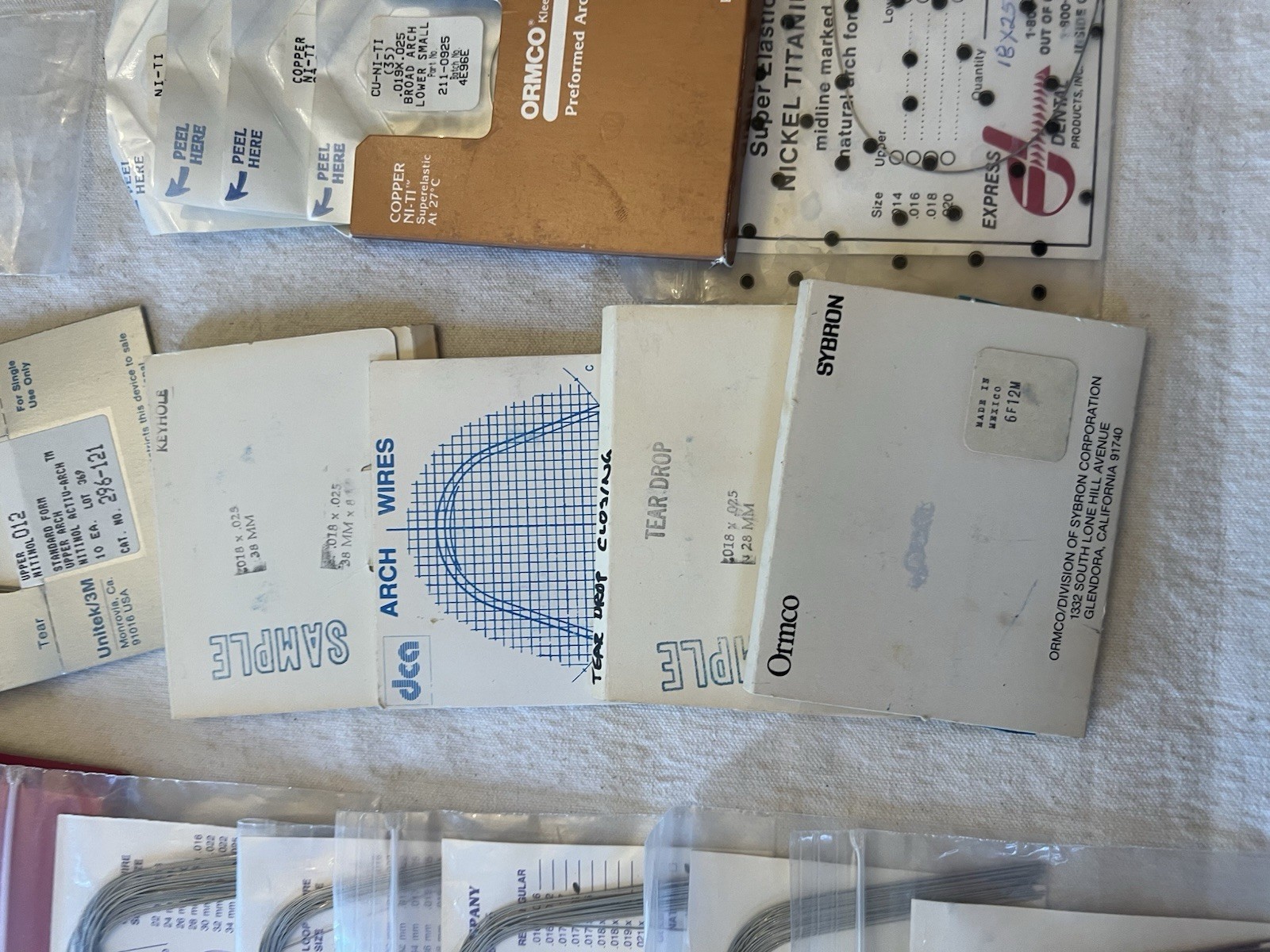 Ortho Archwires Lot Ormco 3M Unitek GAC NiTi SS Mixed Sizes 100+ Packs VTG