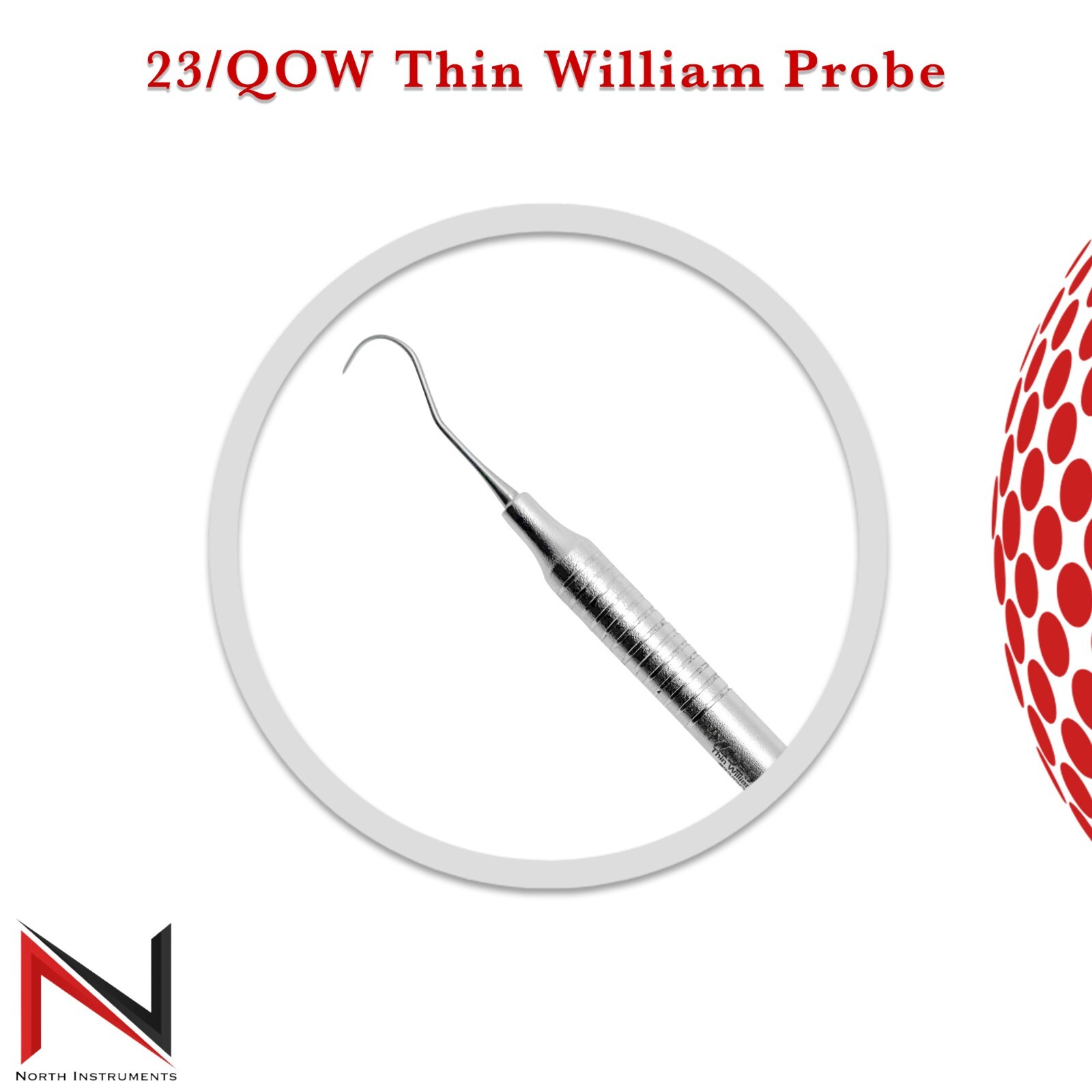 23/QOW Thin William Screening Probe Color Coded Dental Periodontal Instruments