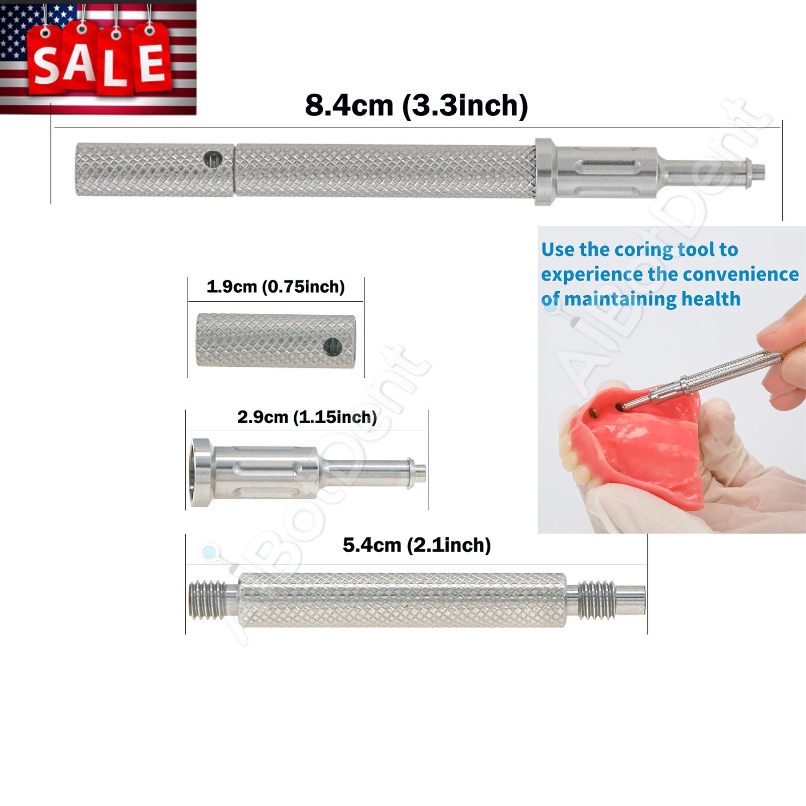 US Implant Nobel Active NP Ø3.5mm Locator Abutments PEEK Overdenture Male Cap