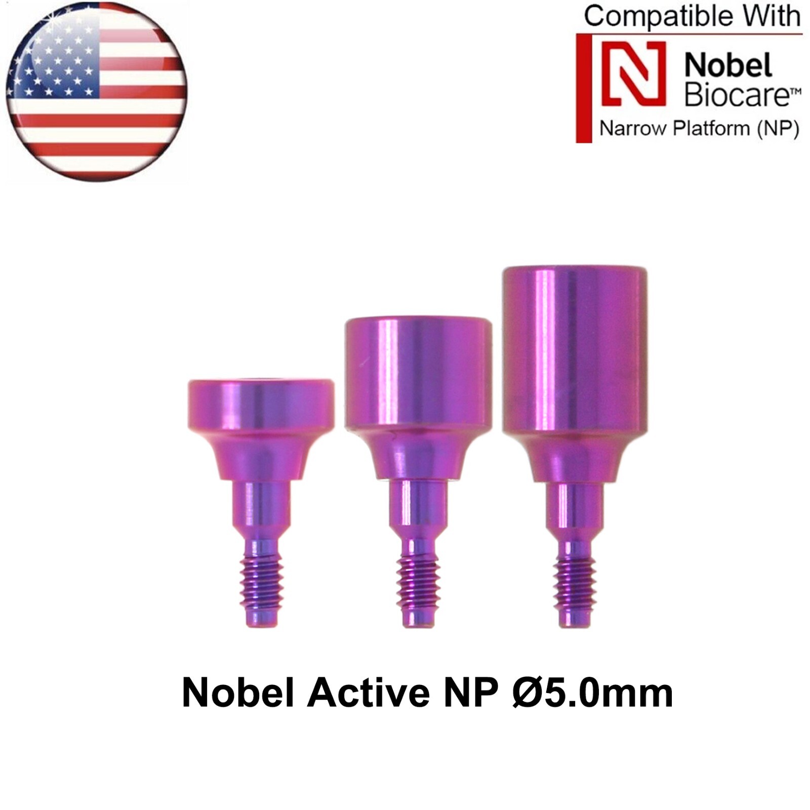 US Fit Nobel Active Healing Abutment NP/RP Impression Coping Closed/Open Tray