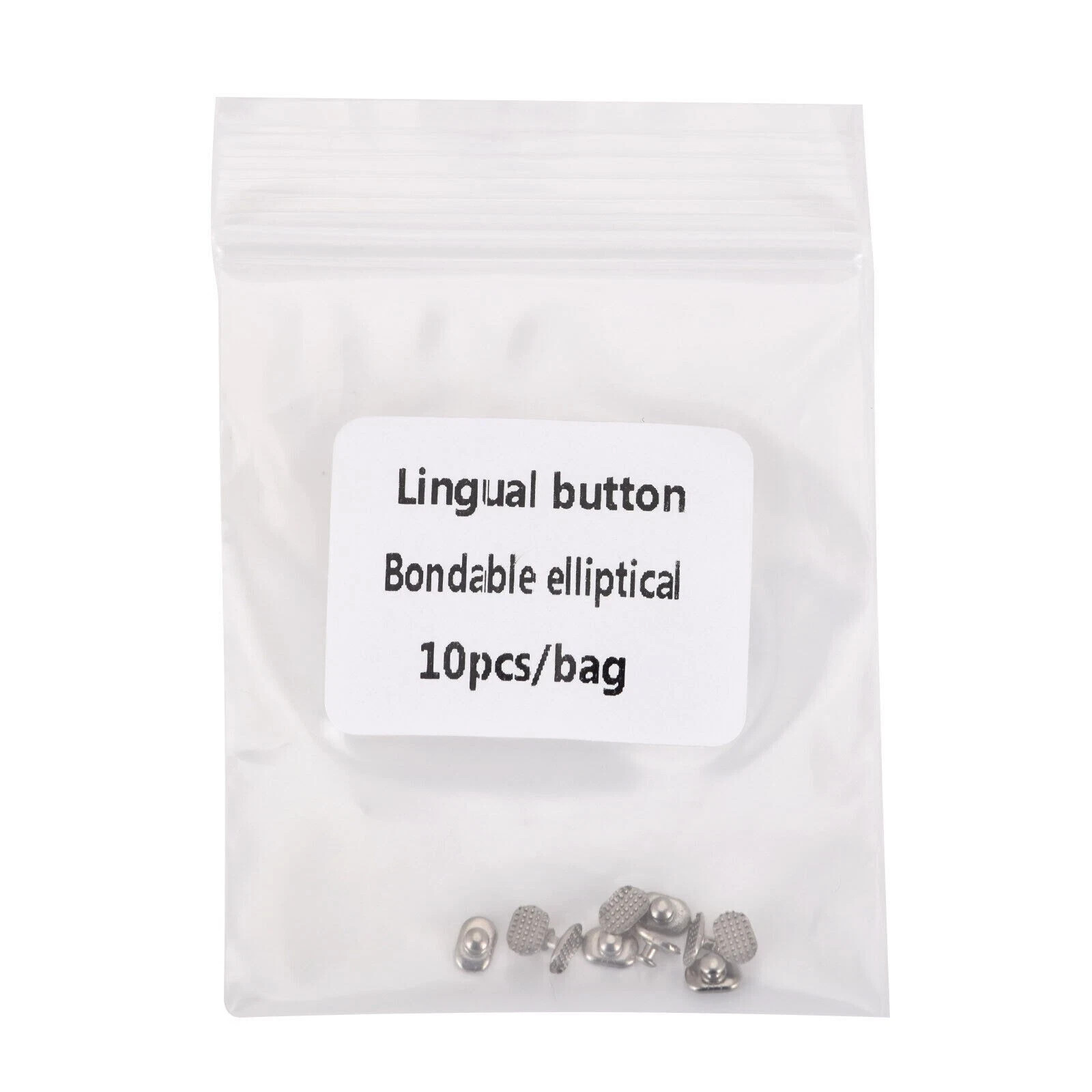 10Pcs/Pack Dental Orthodontic Lingual Buttons Bondable Elliptical Mesh Base