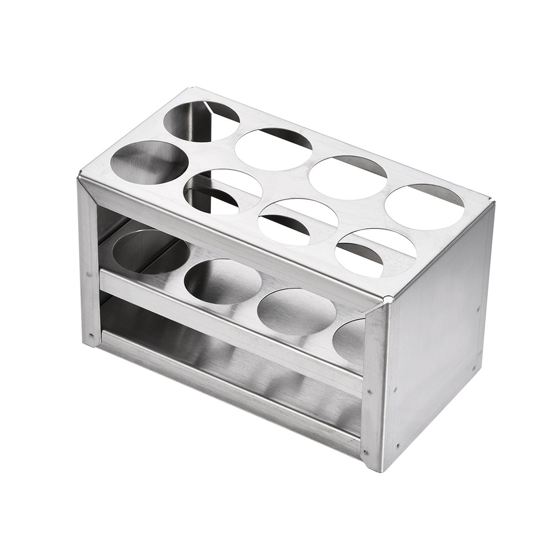 8 Hole 3 Layers Test Tube Holder for 26-30mm Tube Lab Stand Rack Stainless Steel