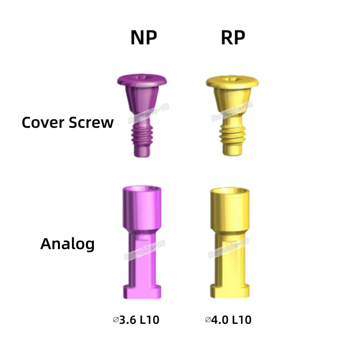 Dental Analog/Cover Screw Closure RP/NP Compatible with Nobel Biocare Active