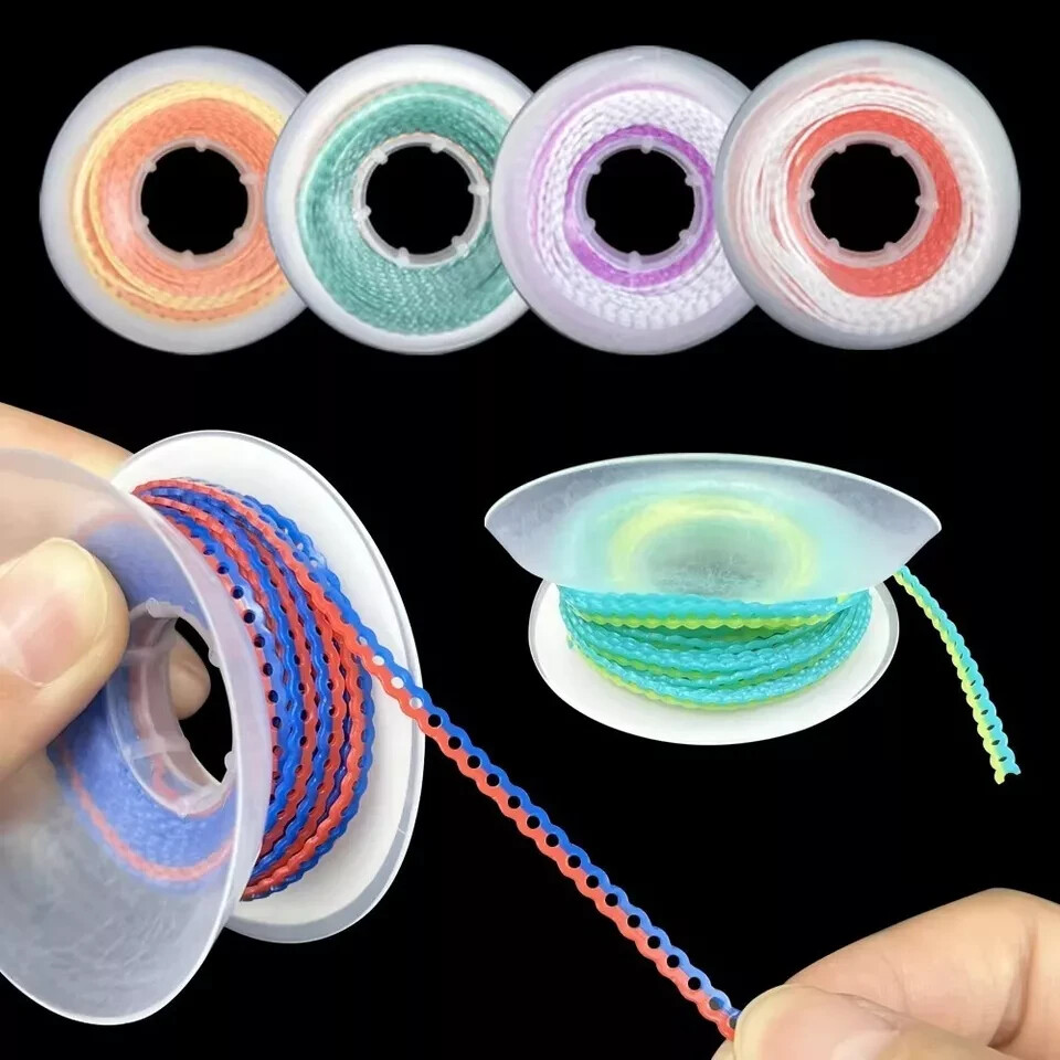 3x Dental Orthodontic Elastic Rubber Power Chain Braces Bands Short Long Close