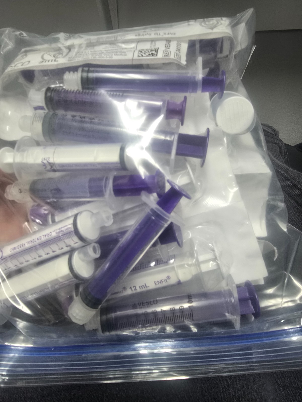 New Sealed Vesco Medical ENFIT Tip Syringe 60ML VED-660 Box of 30