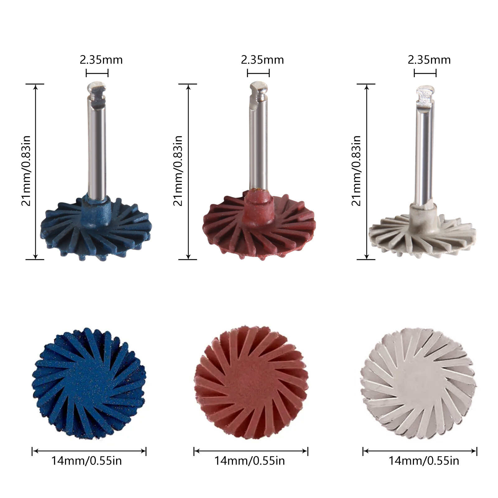 6pcs/box Dental Polish Kit Composite Resin Polishing Disc Spiral Polish Wheel