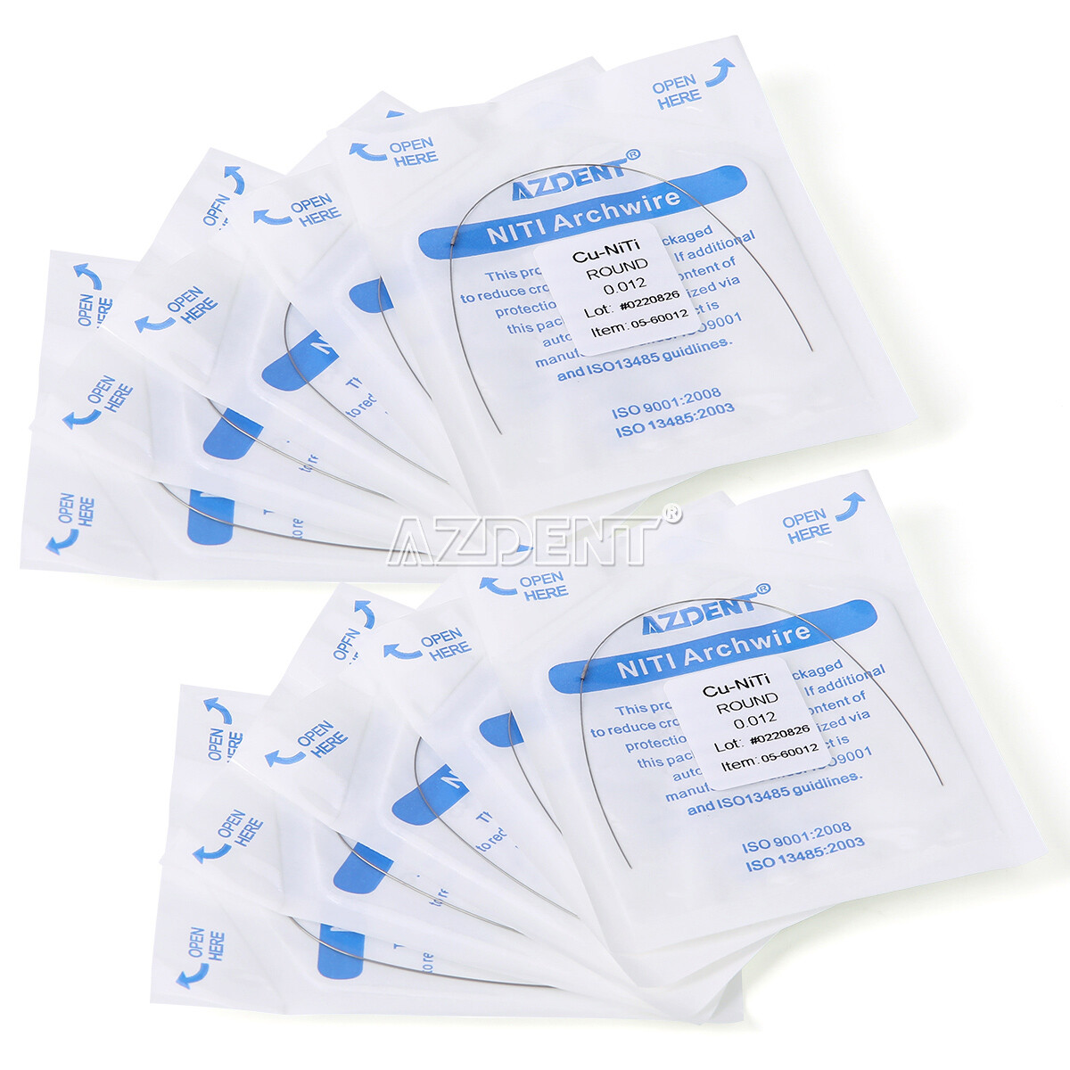 Dental Orthodontic Super Elastic Cu-NiTi Arch Wire With Stops Round/Rectangular