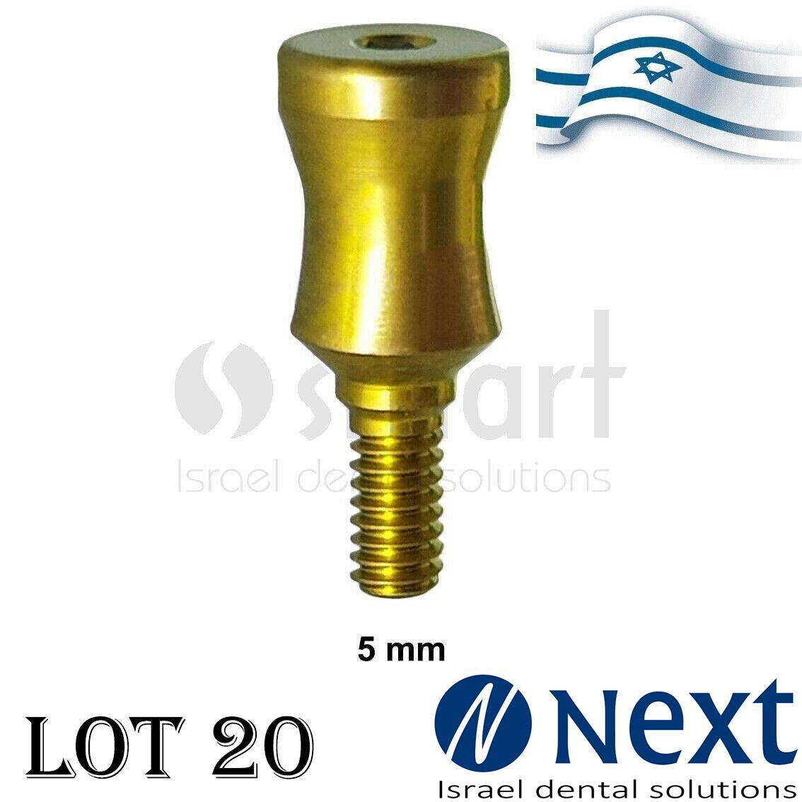 Lot x 20 Healing cap Concave abutment titanium 5 mm
