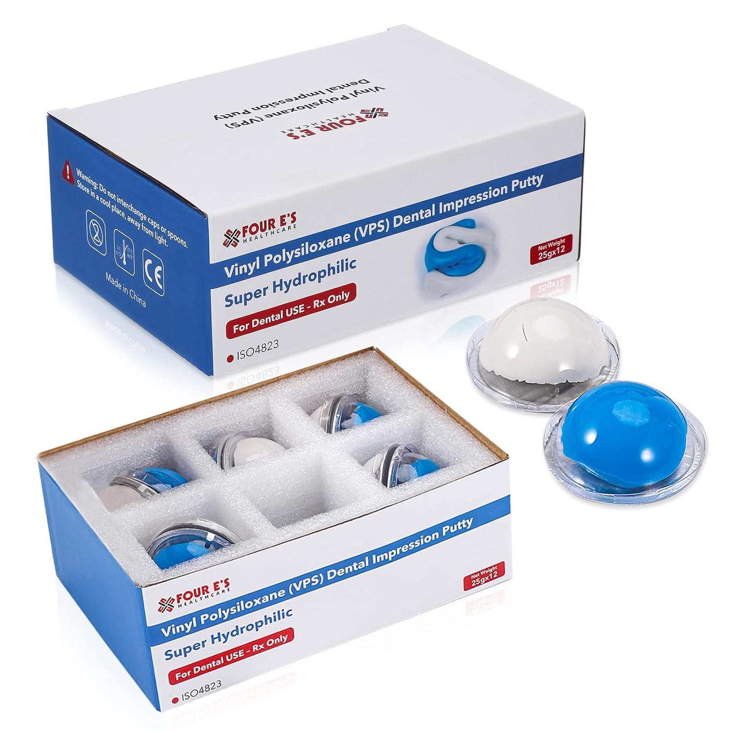 Dental Putty Fast Set VPS Dental Impression Material (400g Base & 400g Catalyst)