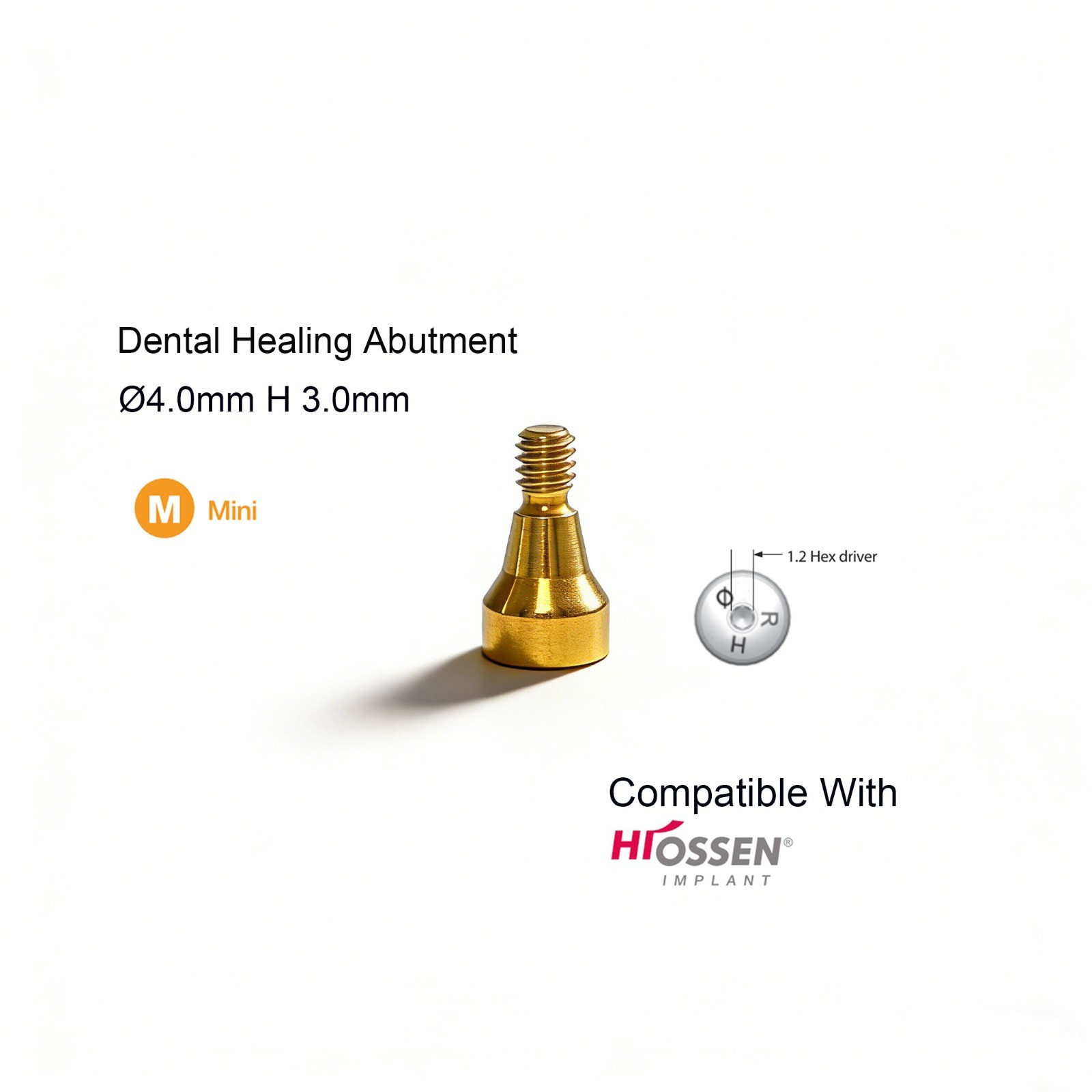 US Dental Healing Abutment Cover Screw Regular Platform Compatible Oss Hiossen