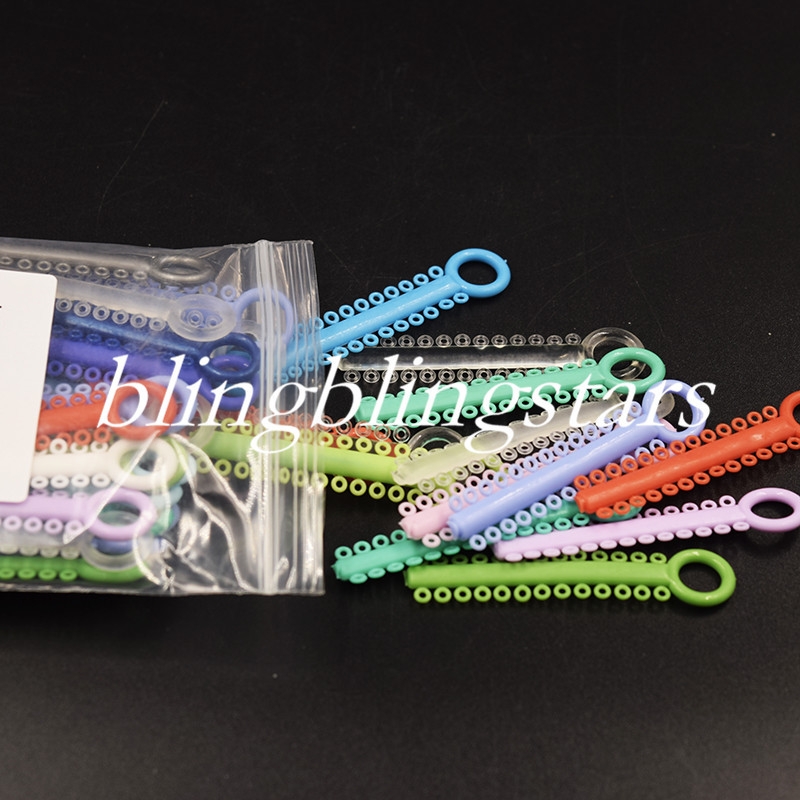 1040 Pcs Dental Orthodontic Elastic Braces Rubber Bands Ligature Ties 37 Colors