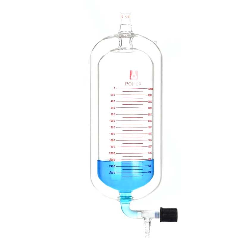 100ml-500ml Double-Layer Distillation Receiving Bottle Glass with Piston