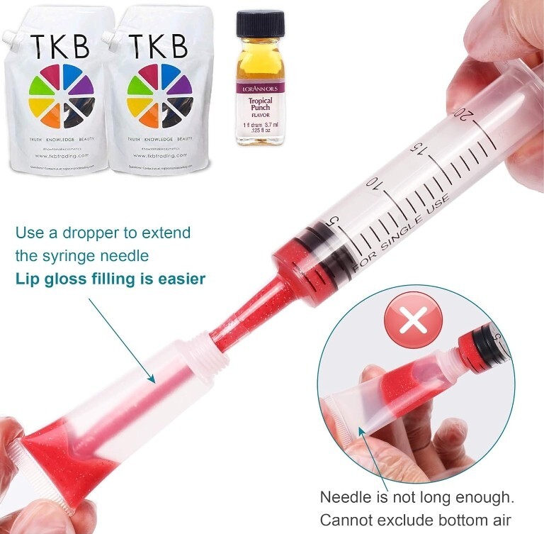 Plastic Syringes without Needle 20 ml with Dropper Lab Measuring Liquids Pet 6Pk