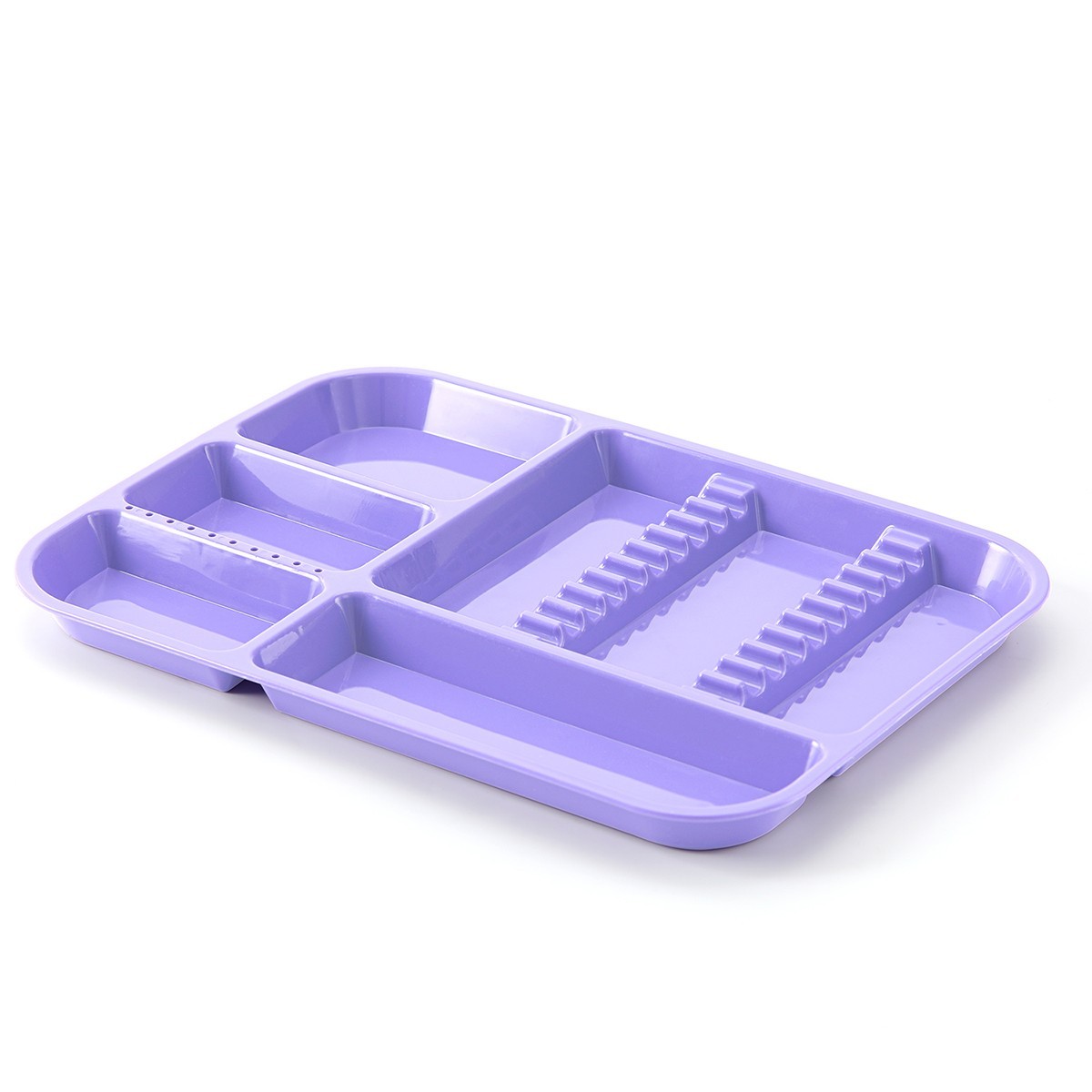 Dental Medical Autoclavable Plastic Trays Instrument Divided Separate Setup Tray