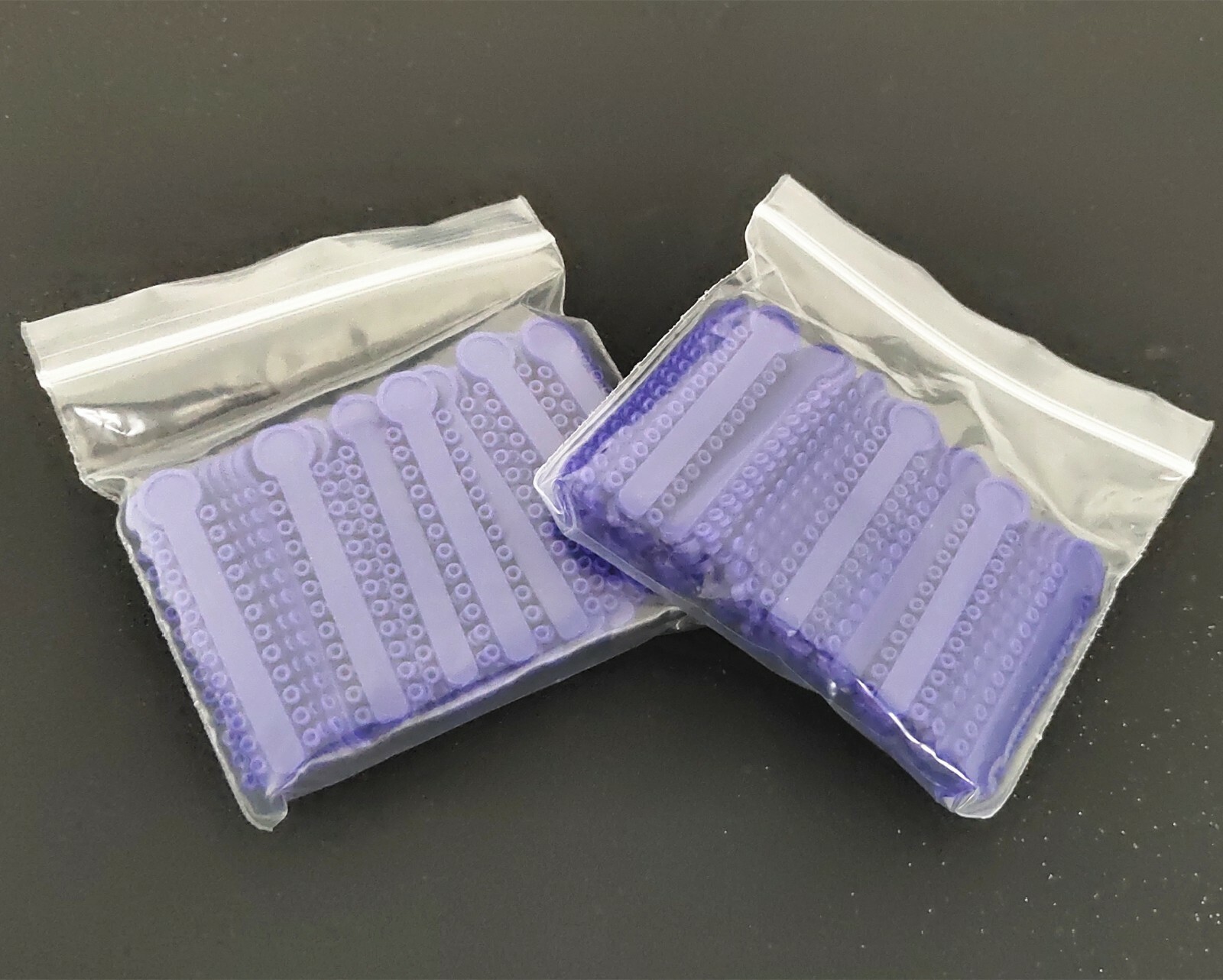 2 Packs Dental Dark Purple Elastic Ligature Ties Rubber Bands Rings 1008Pcs/Pack