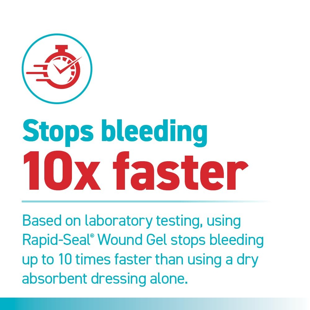Rapid-Seal Wound Gel Single Use Packets 10ct | Stops Bleeding in 10 Count