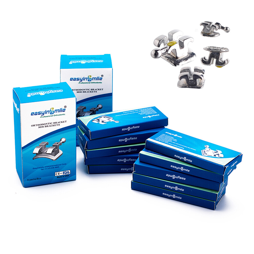 5Pack Dental Orthodontic Brackets MBT/Roth 022 3/345Hook Mini Metal Teeth Braces