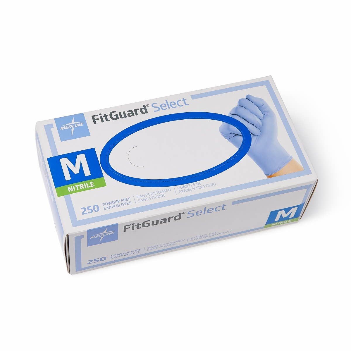 Medline FitGuard ES Select Nitrile Exam Glove – 250 Count – Powder Free ALL SIZE