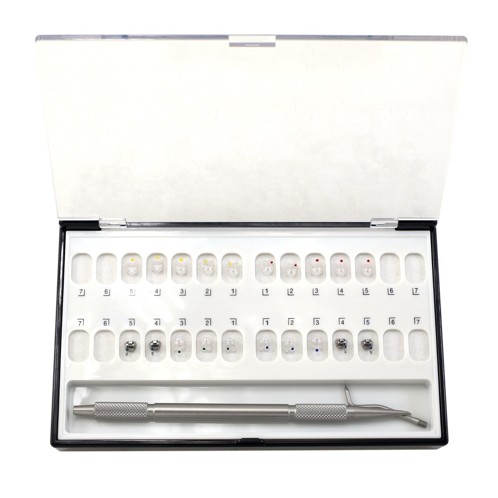 Dental Orthodontic Self Ligating Brackets Braces Ceramic Roth MBT 022 345 Ormco