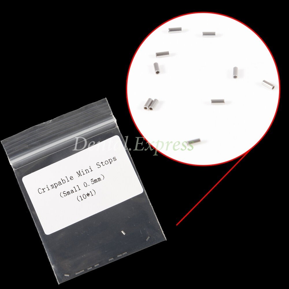 100 PCS Dental Orthodontic Crimpable Hook Stop Mini Stops Tube Bracket Stopper
