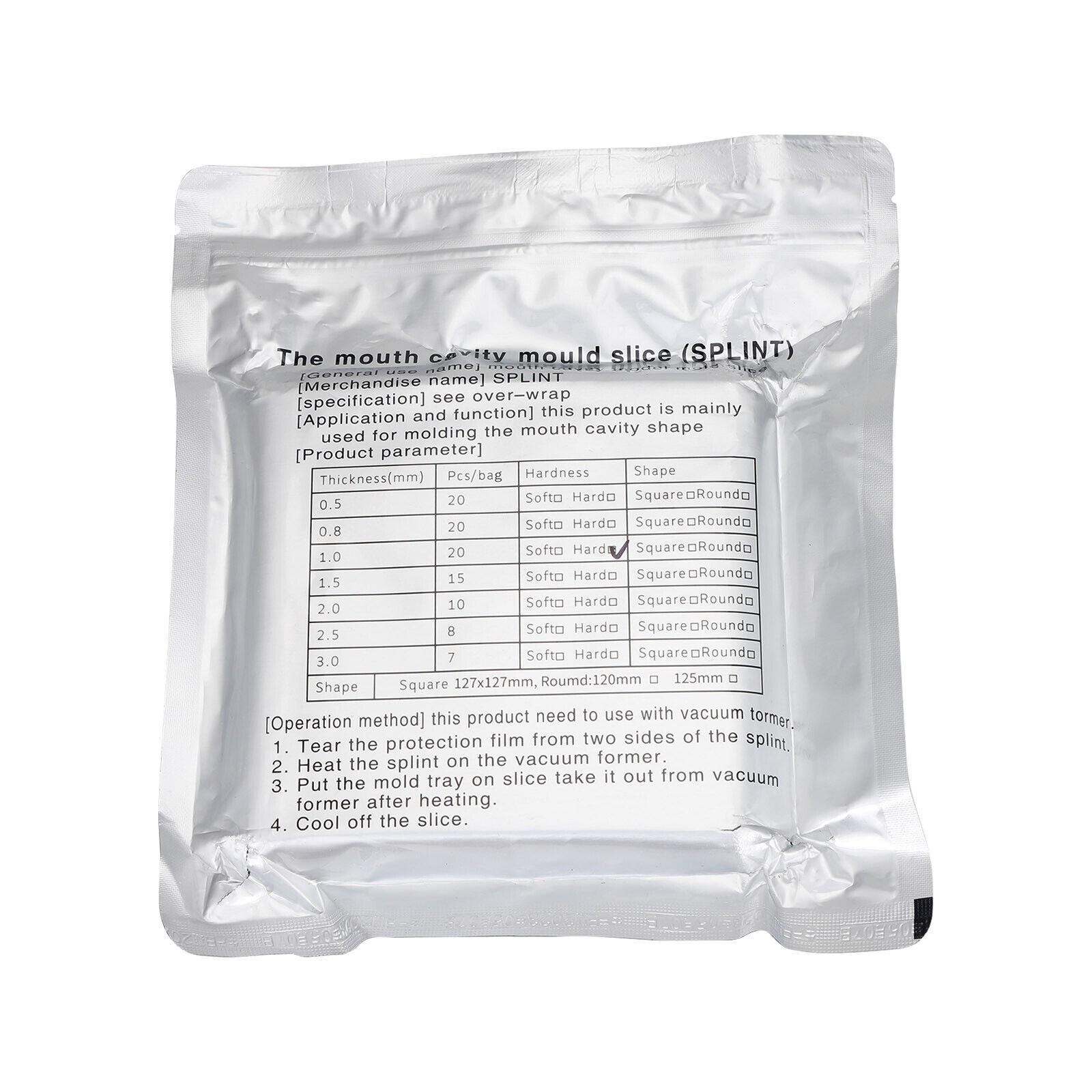 Dental Splint Orthodontic Invisible Braces Retainer Hard Soft Thermoforming Tool