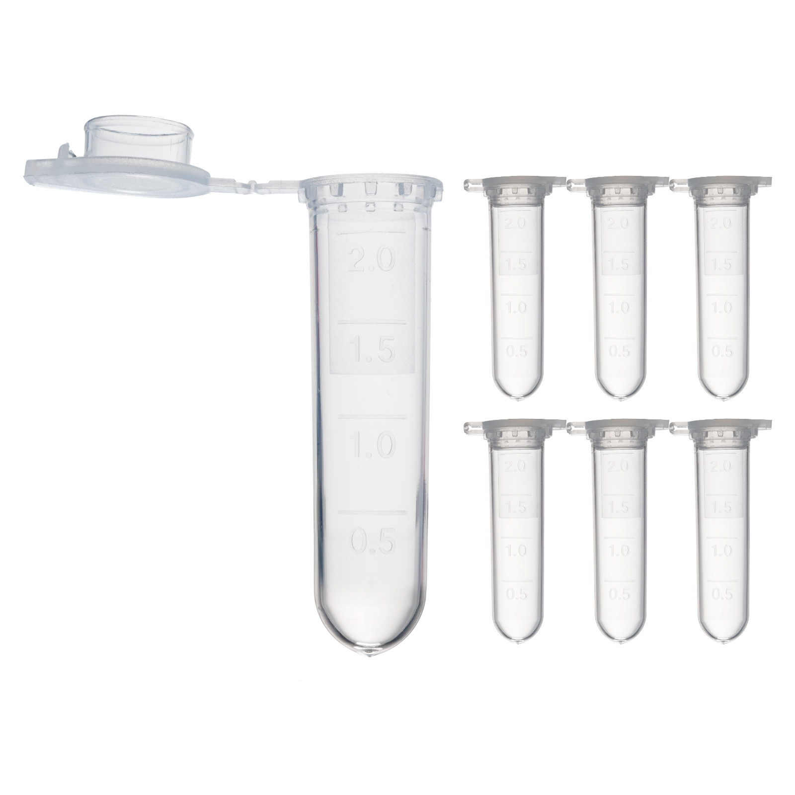 2mL Polypropylene Micro Centrifuge Tubes, Flip-Cap Tube with Frosted Area