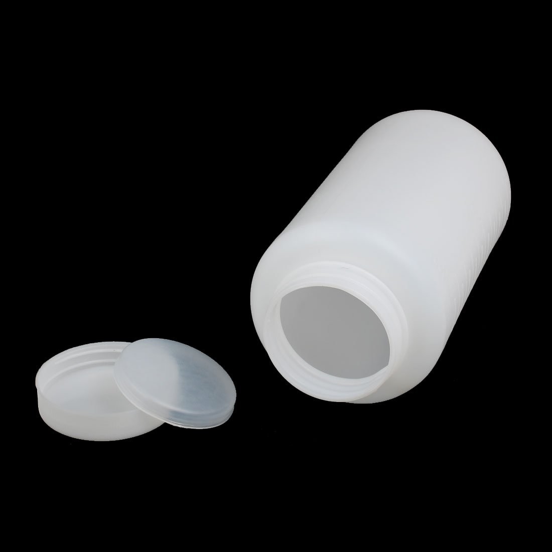 uxcell 1000ml 55mm Dia Wide Mouth HDPE Plastic Round 33.8 Ounces, White